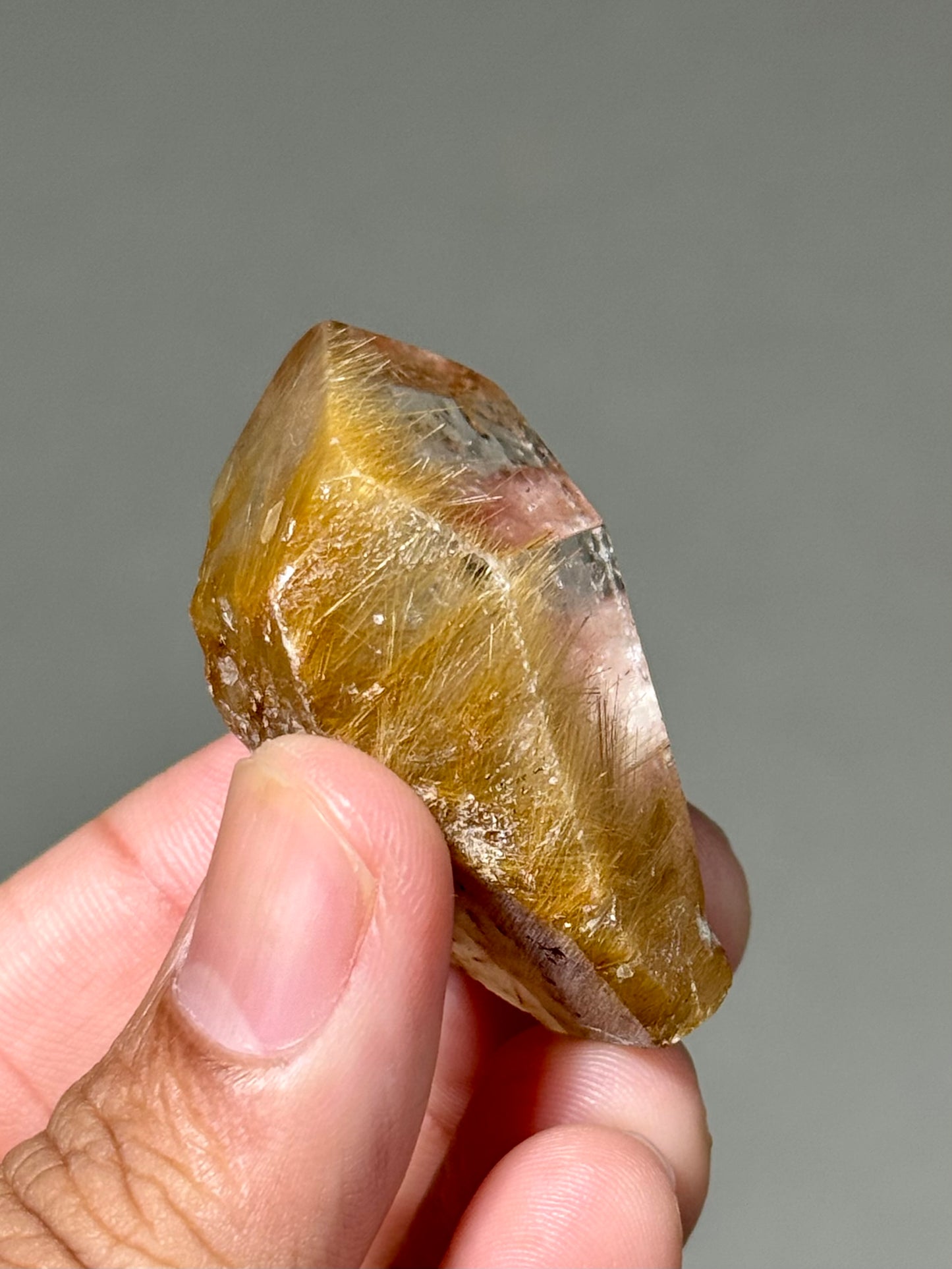 Semi-Polished Himalayan Quartz with Rutile