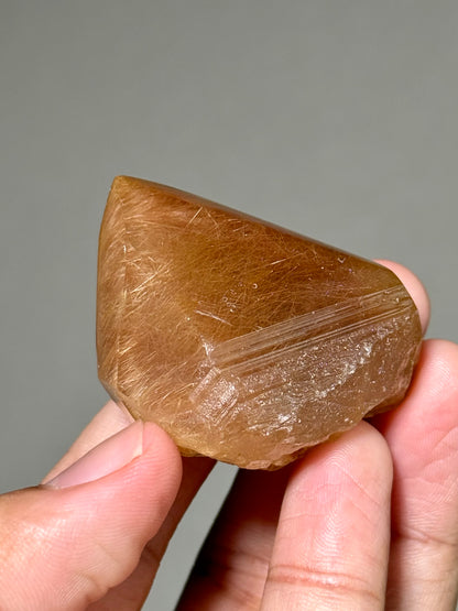Semi-Polished Himalayan Quartz with Rutile