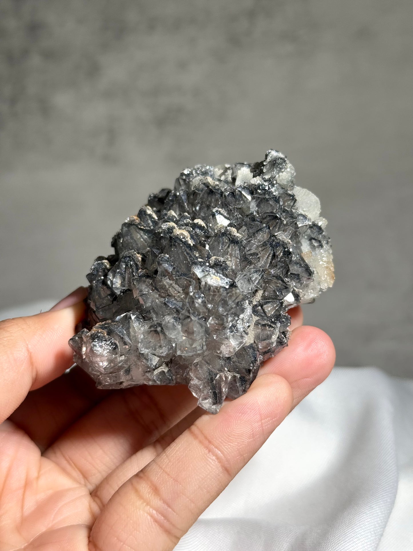 Quartz with Goethite & Calcite