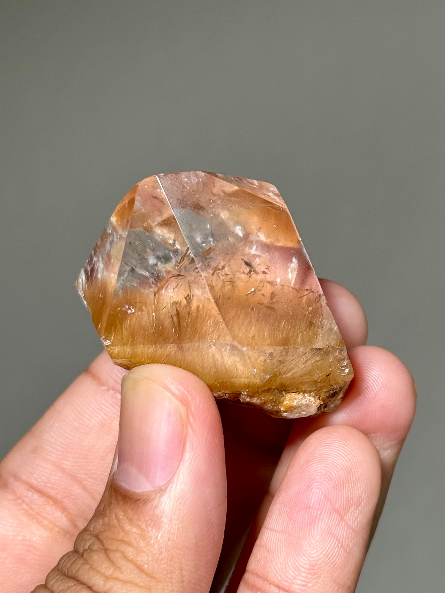 Semi-Polished Himalayan Quartz with Rutile