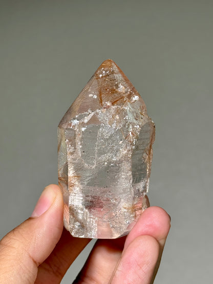 Semi-Polished Himalayan Quartz with Rutile