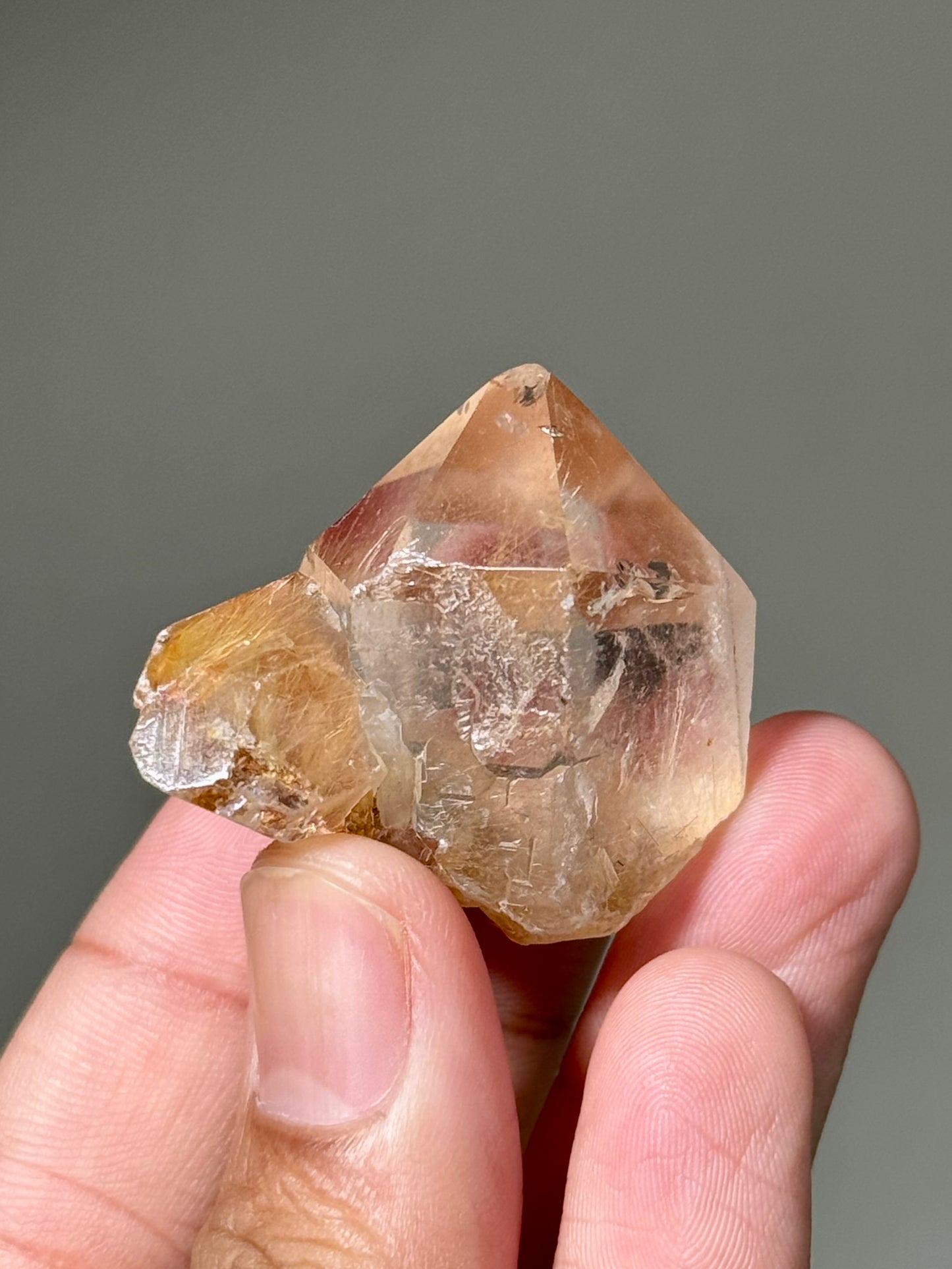 Semi-Polished Himalayan Quartz with Rutile