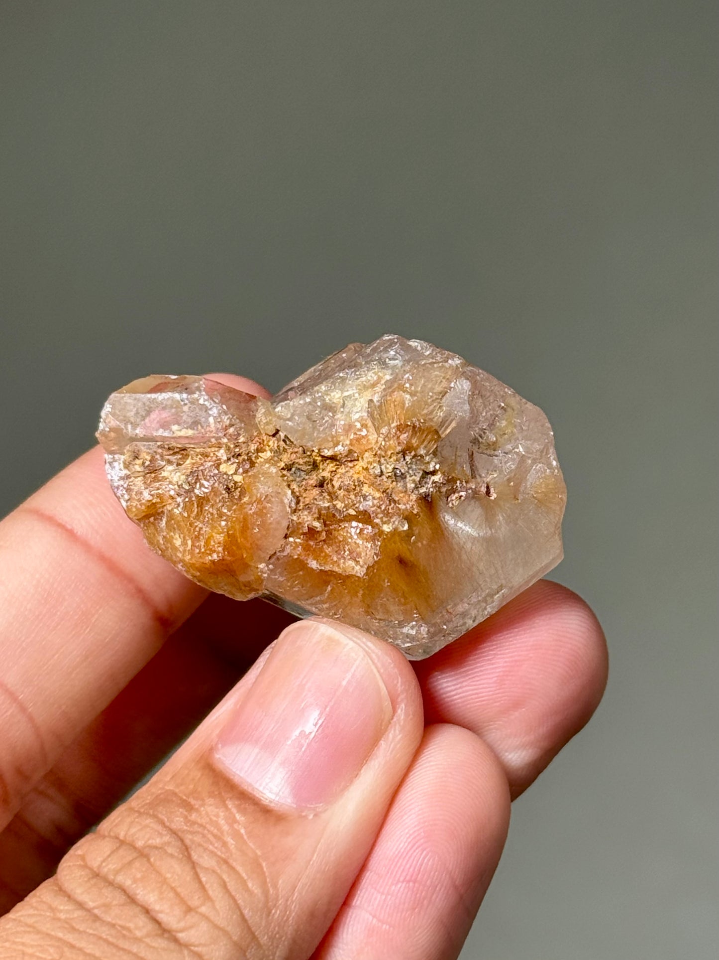 Semi-Polished Himalayan Quartz with Rutile
