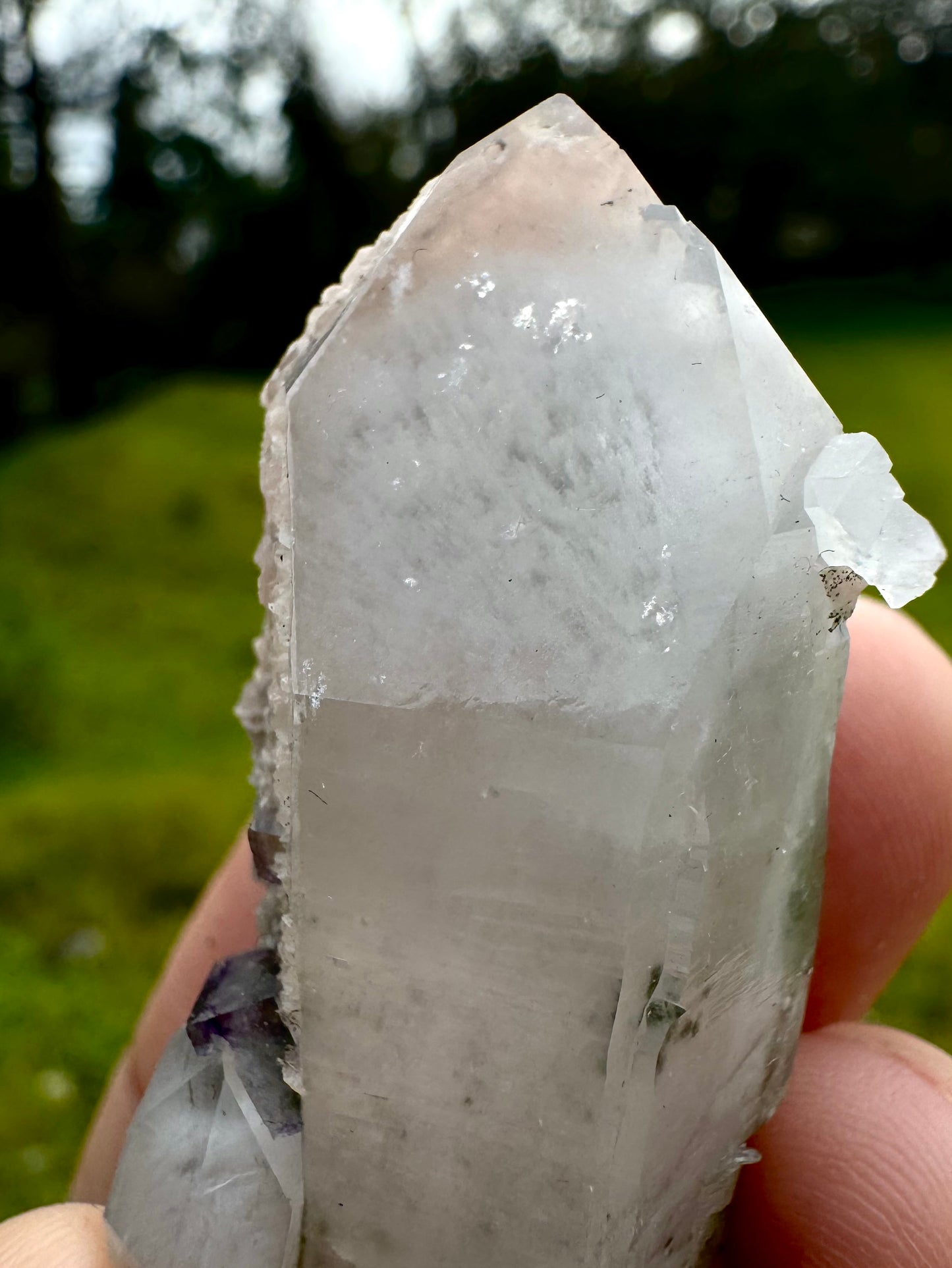Quartz with Rhodochrosite & Fluorite
