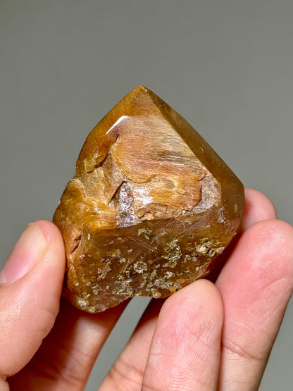 Semi-Polished Himalayan Quartz with Rutile