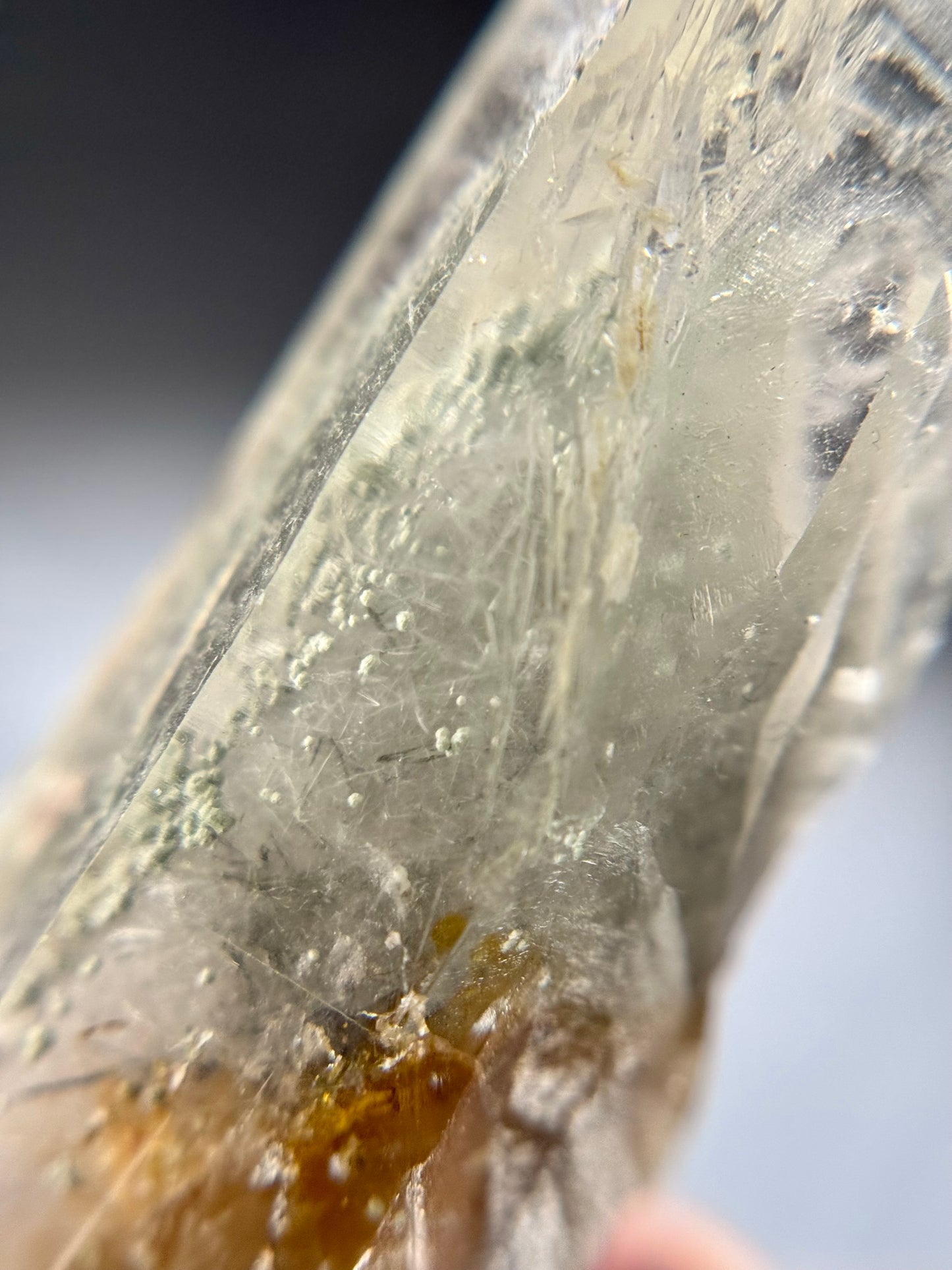 Cookite & Tremolite in Quartz