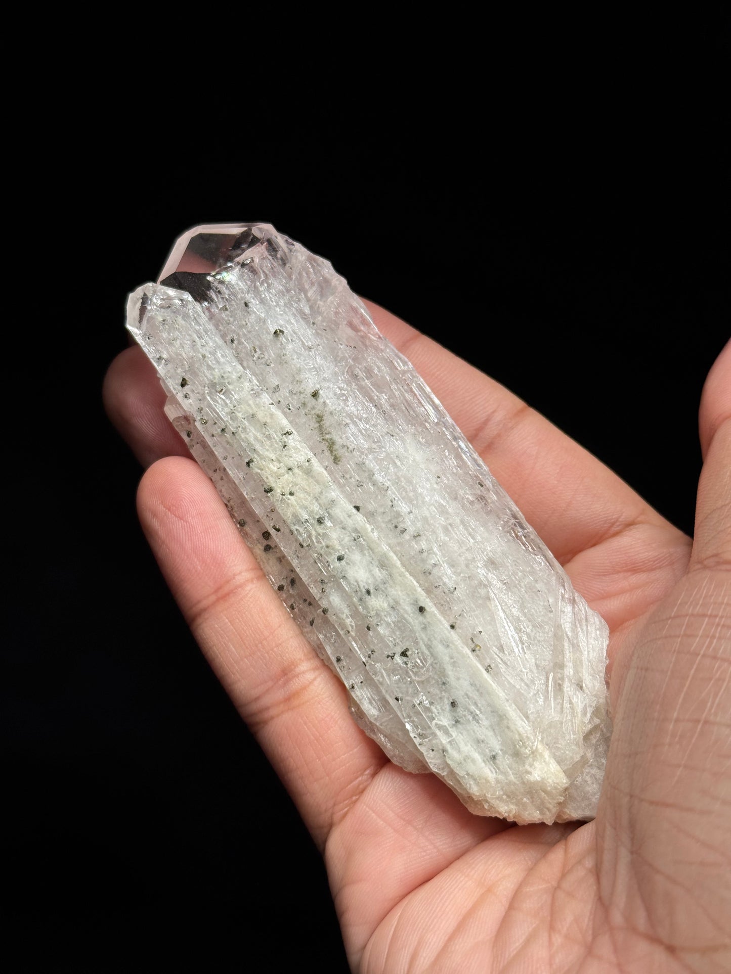 Pink Danburite with Pyrite