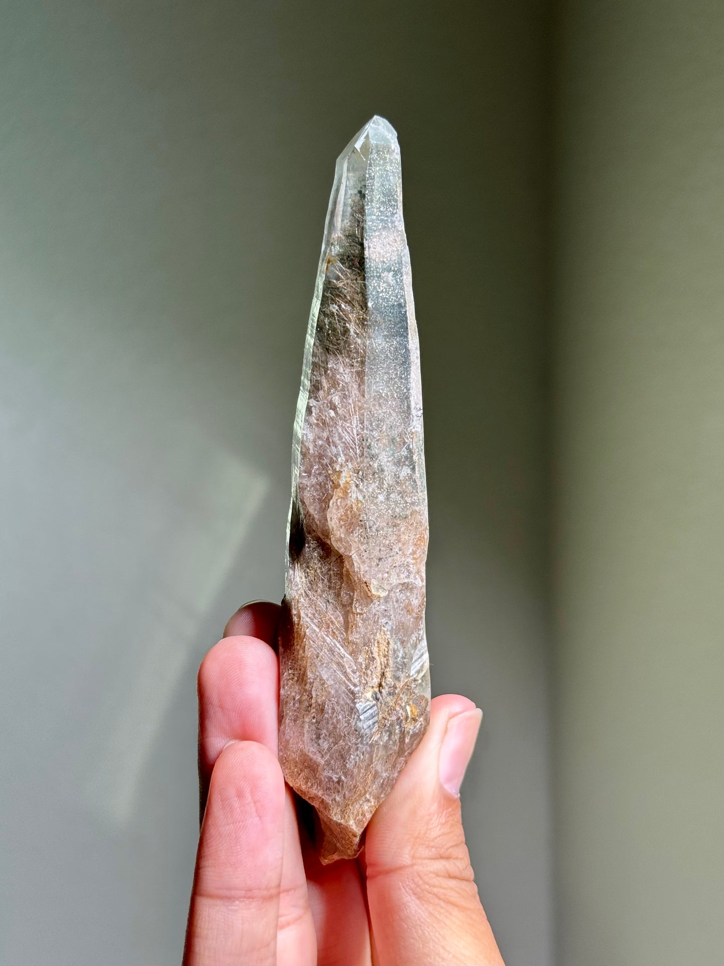 Byssolite & Rutile in Quartz