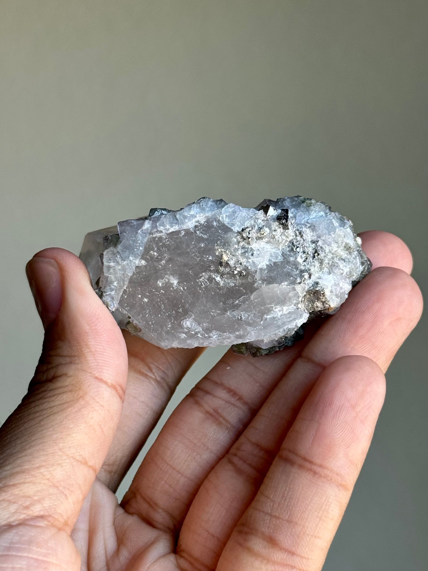 Quartz & Fluorite (fluorite inclusion)