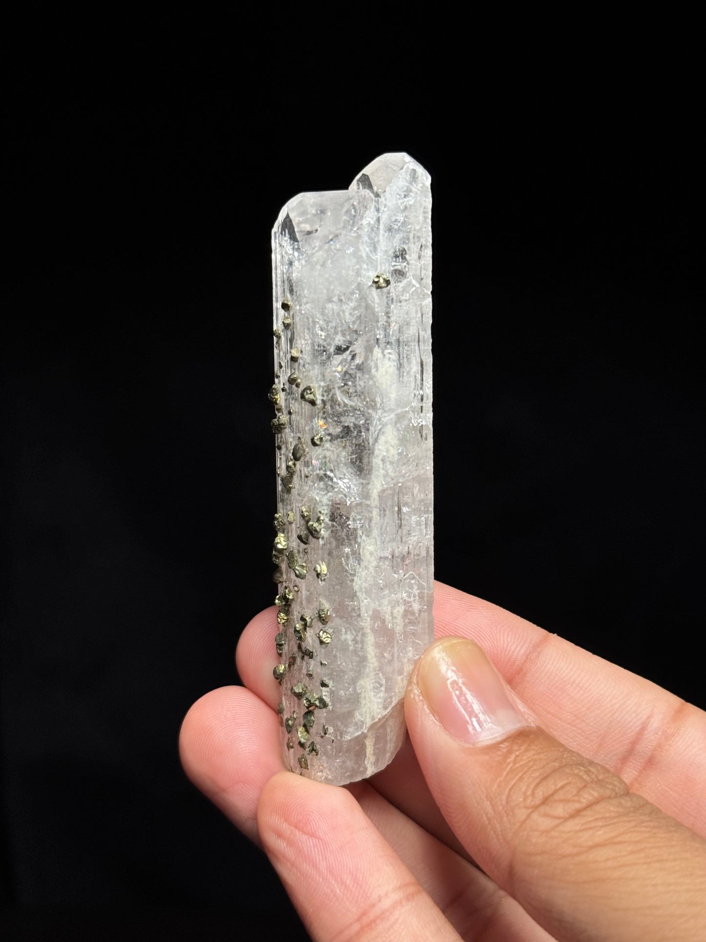 Pink Danburite & Pyrite