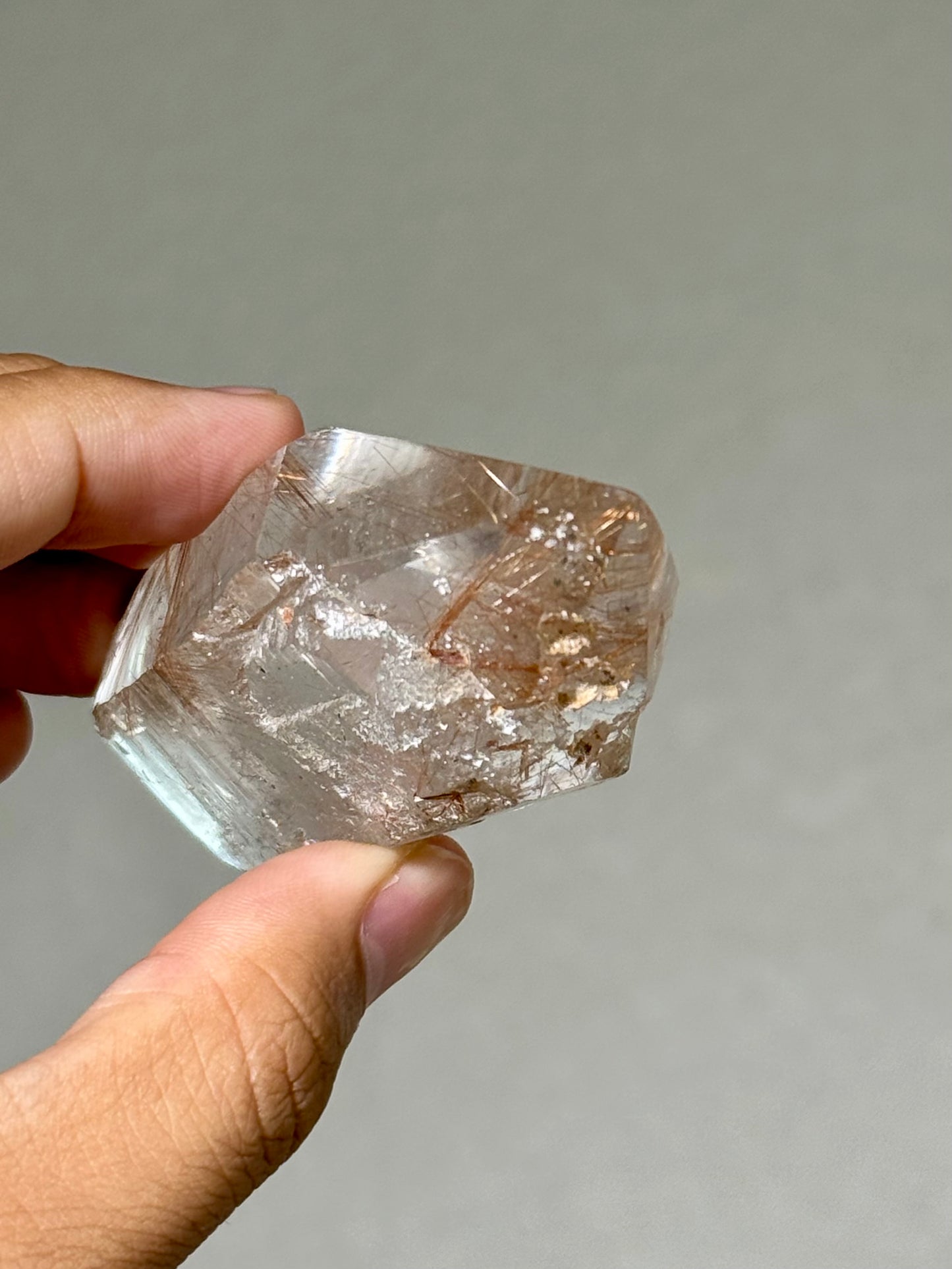 Semi-Polished Himalayan Quartz with Rutile