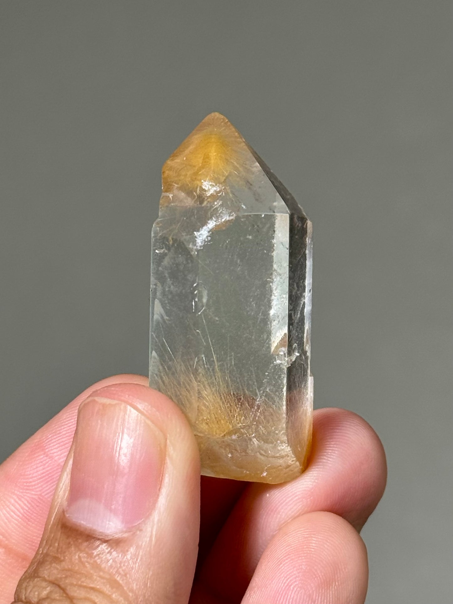 Semi-Polished Himalayan Quartz with Rutile