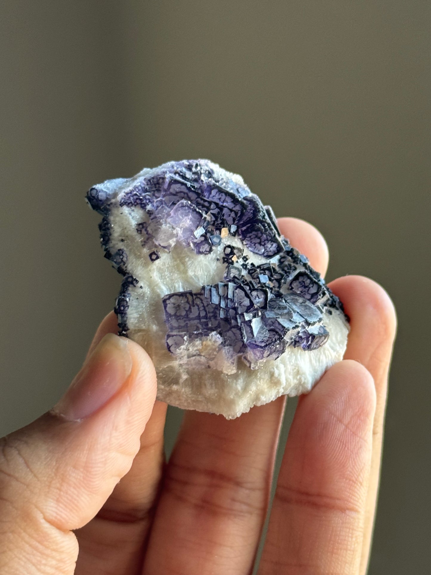 QR Code Fluorite on Quartz
