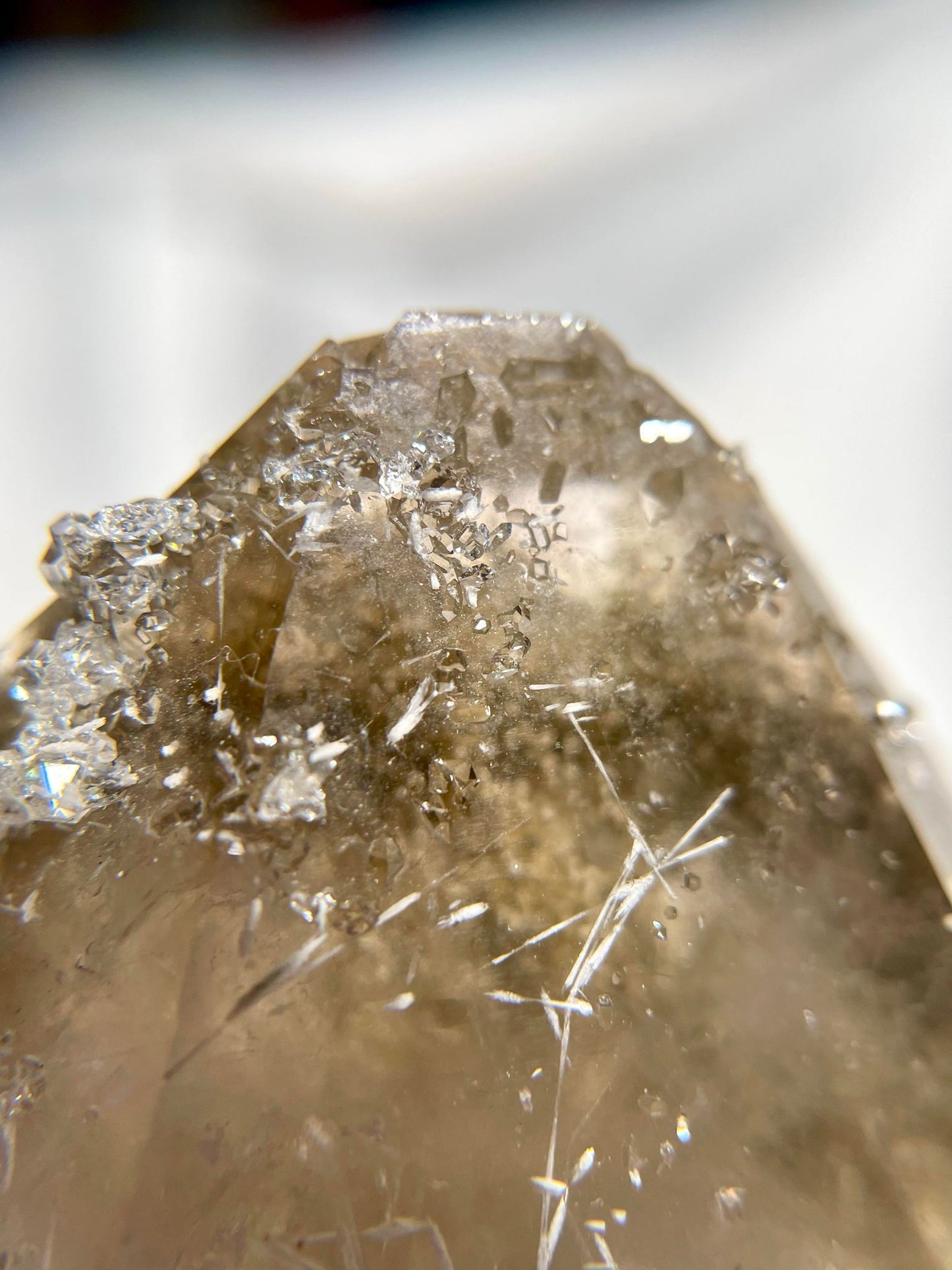 Quartz with slight Amethyst and Sepiolite