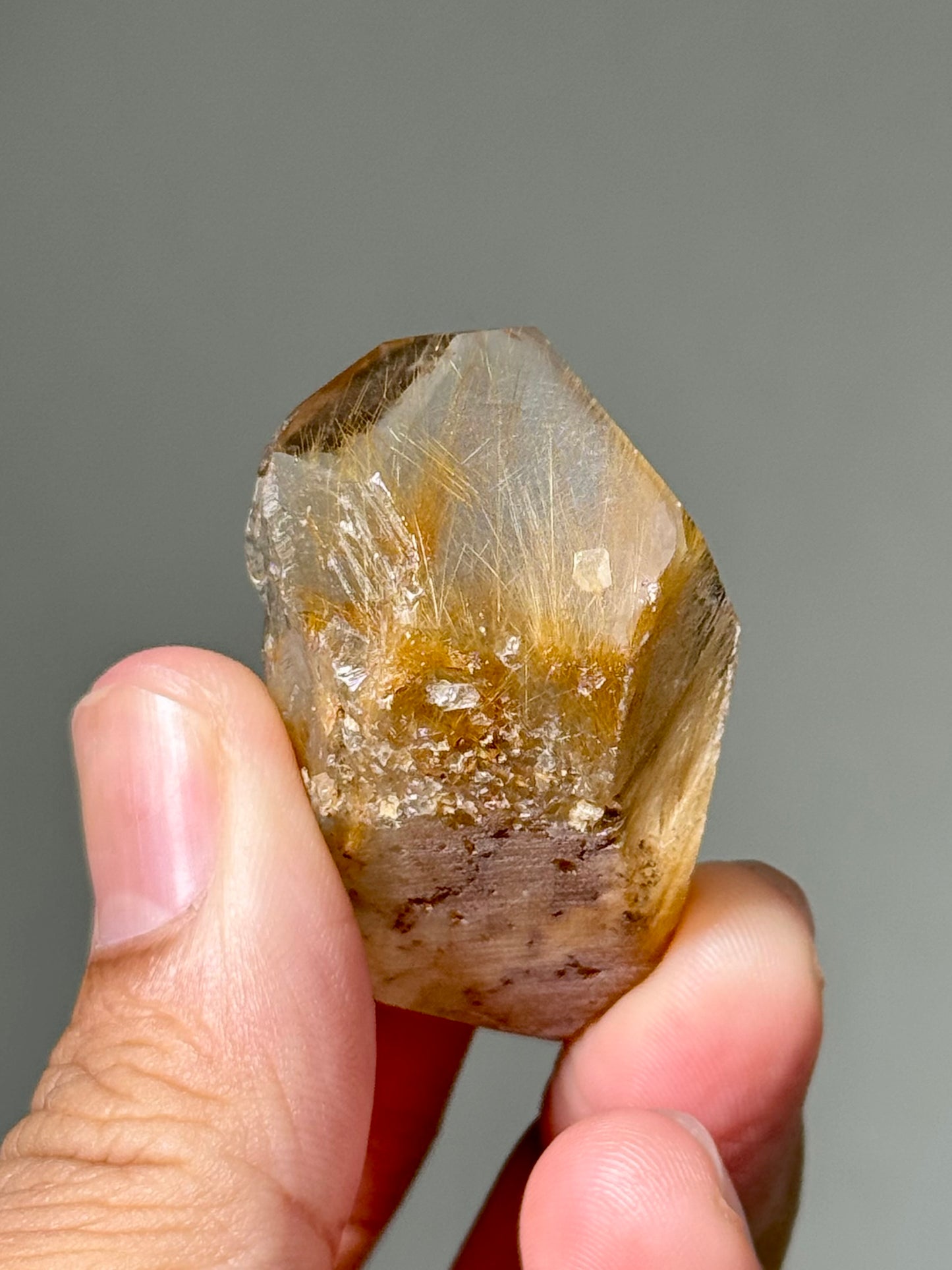 Semi-Polished Himalayan Quartz with Rutile