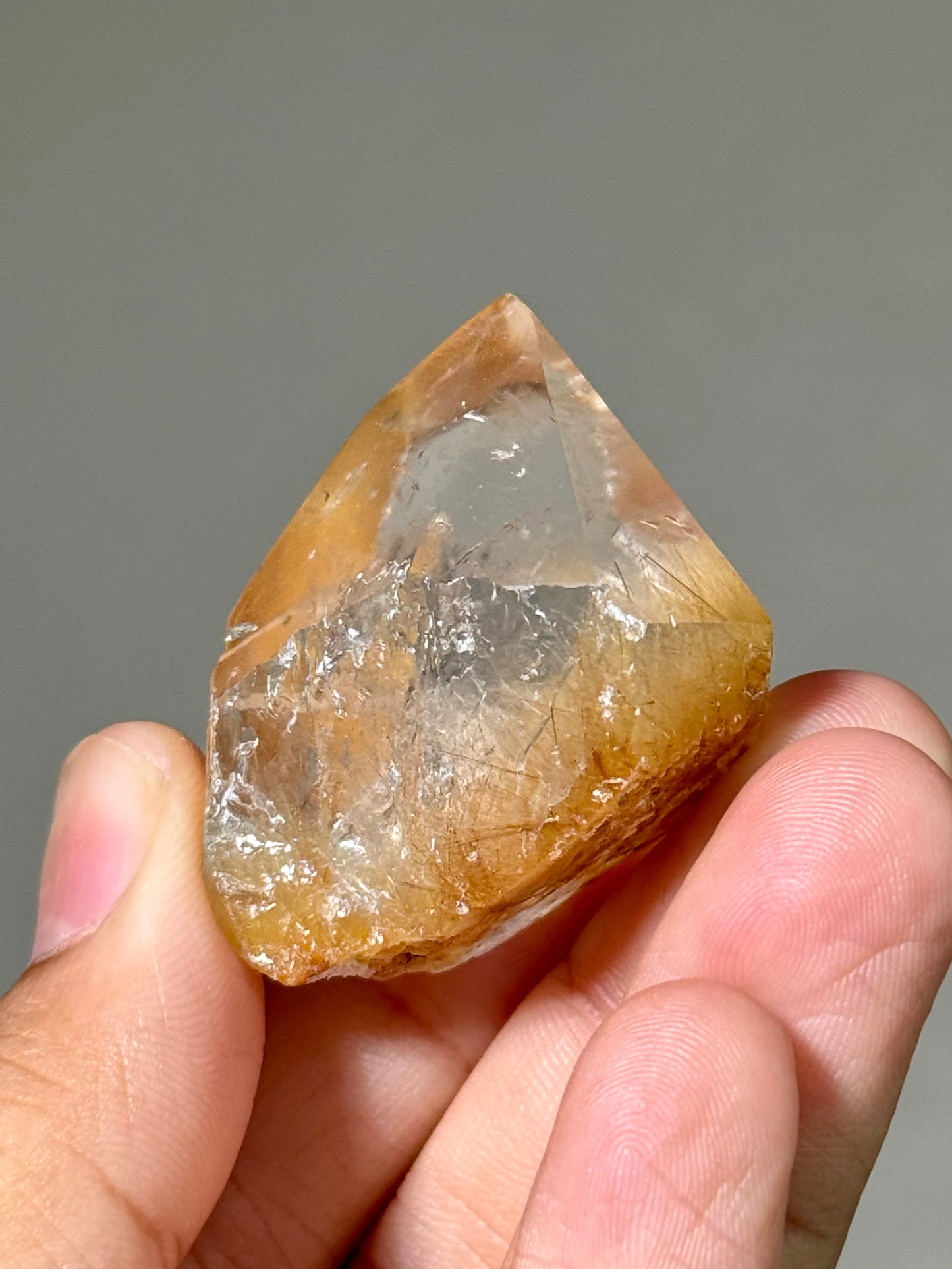Semi-Polished Himalayan Quartz with Rutile