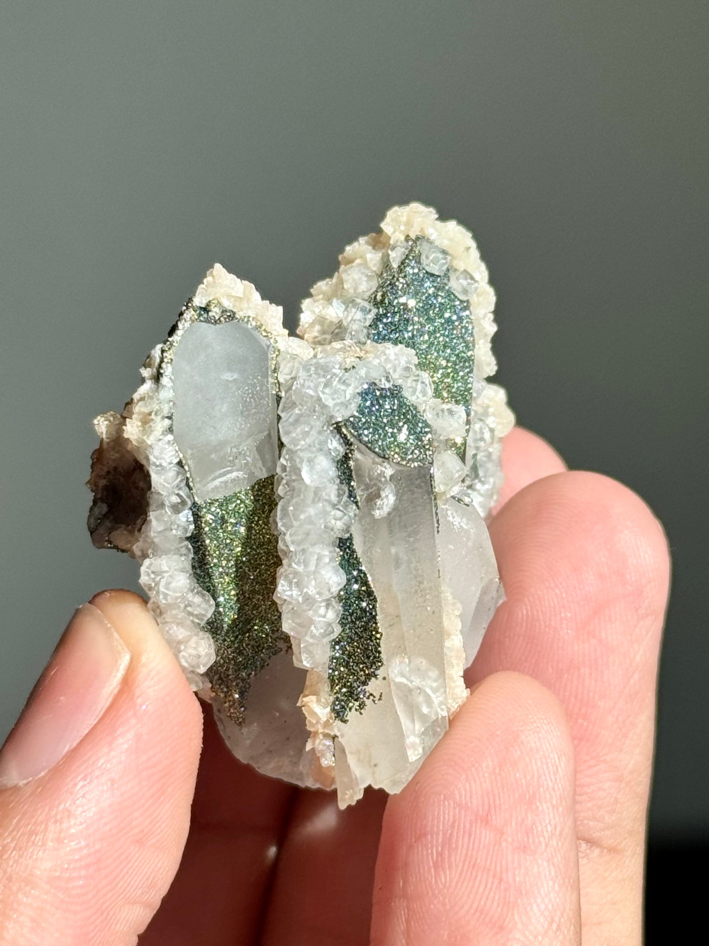 Quartz, Pyrite, Dolomite & Calcite