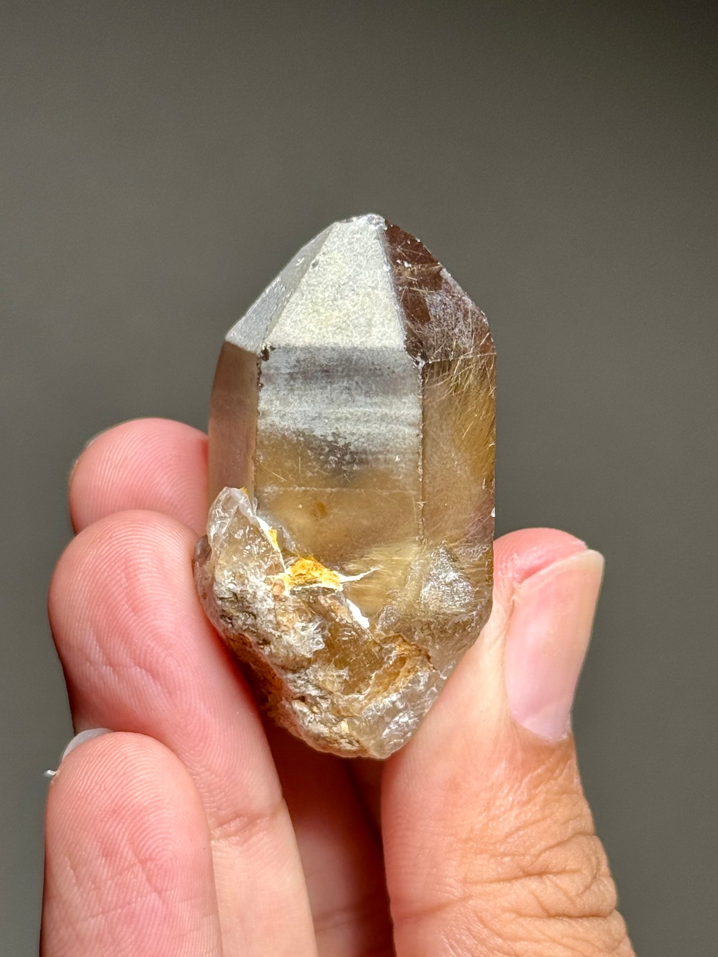 Rutile in Smoky Quartz