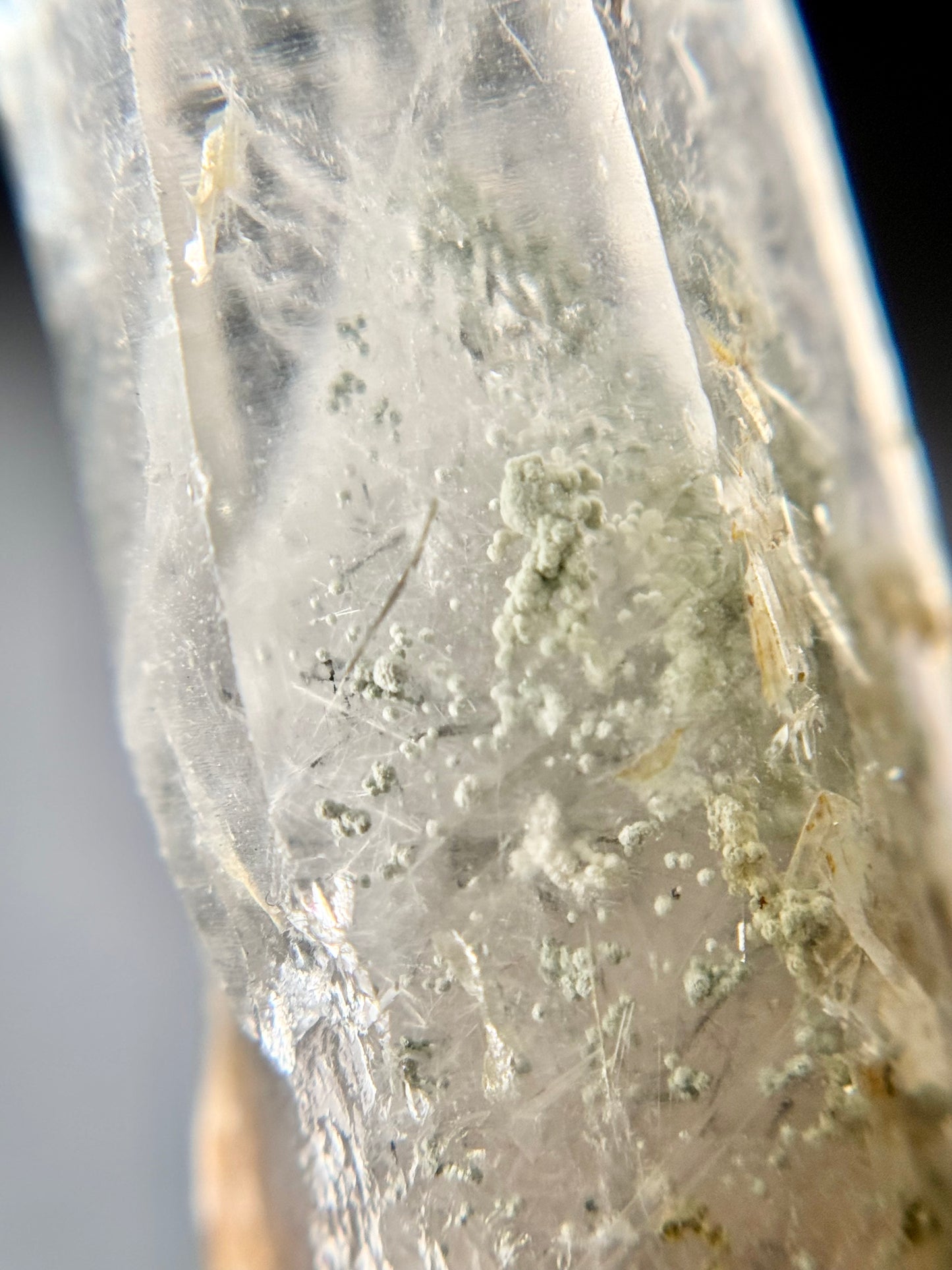 Cookite & Tremolite in Quartz