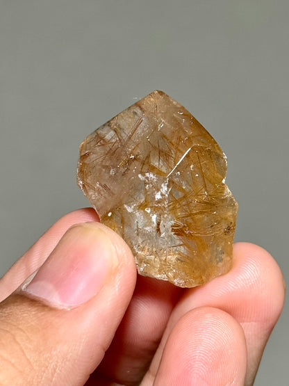 Semi-Polished Himalayan Quartz with Rutile