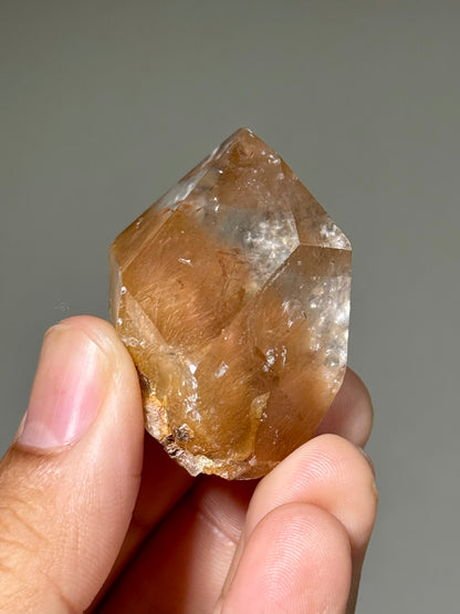Semi-Polished Himalayan Quartz with Rutile