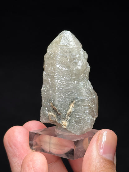 Pink Fluorite on Quartz