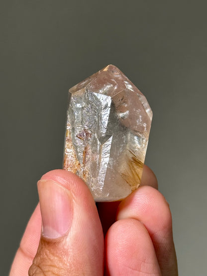 Semi-Polished Himalayan Quartz with Rutile