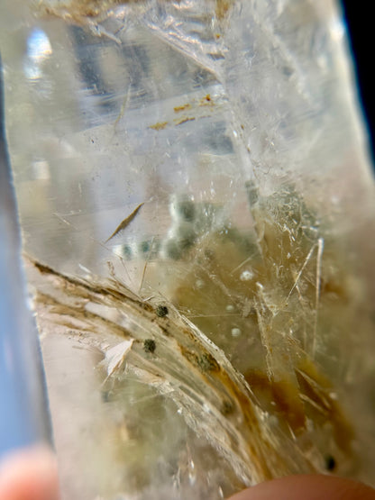 Cookite & Tremolite in Quartz