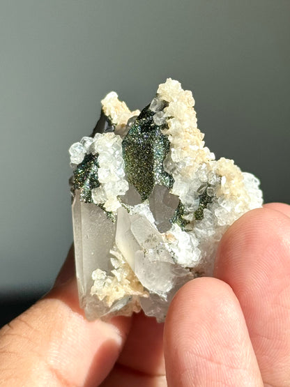 Quartz, Pyrite, Dolomite & Calcite