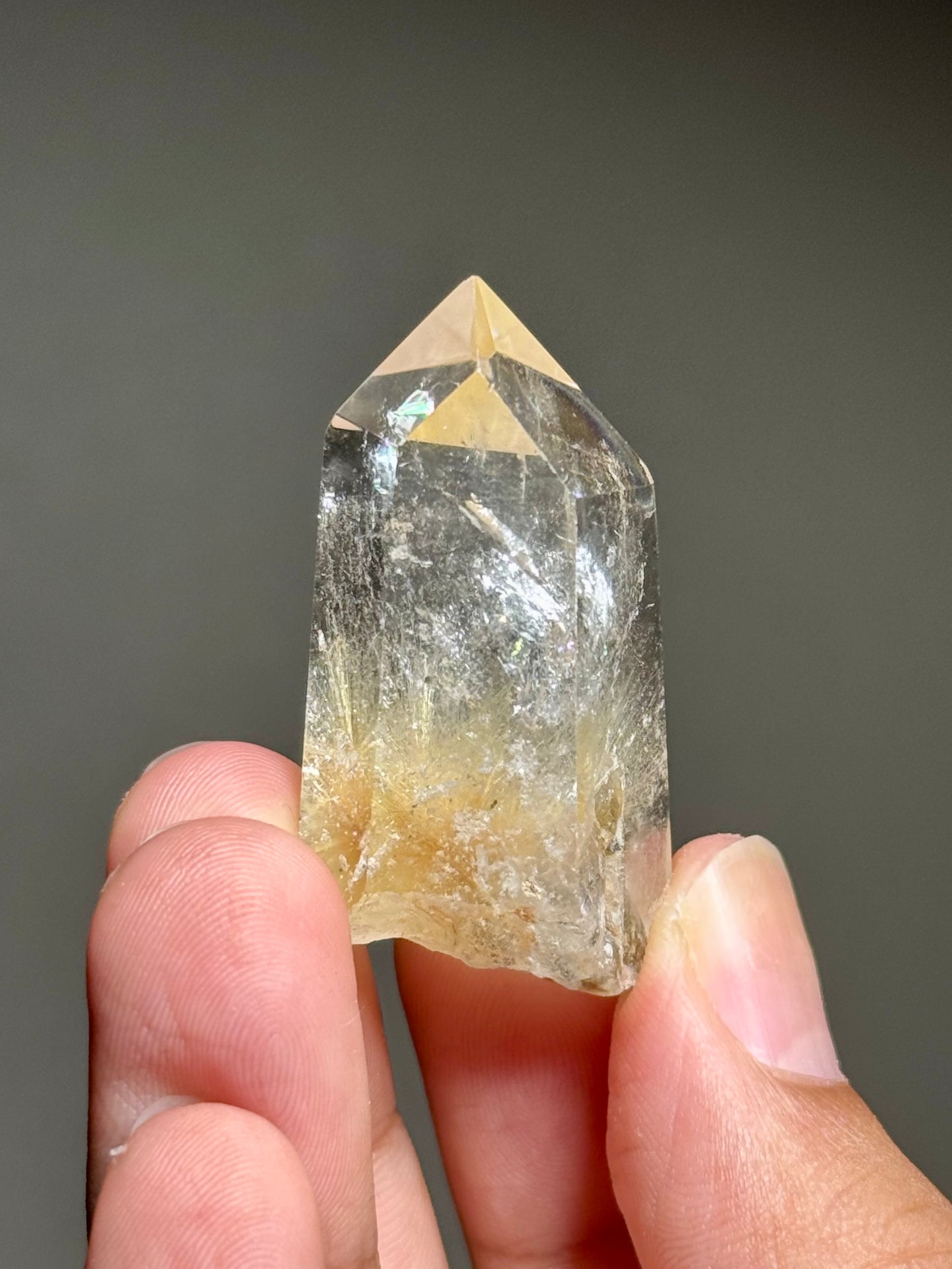 Rutile in Quartz (Polished)