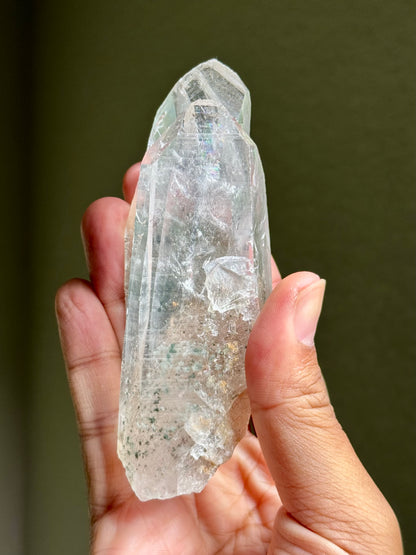 Byssolite & Rutile in Quartz