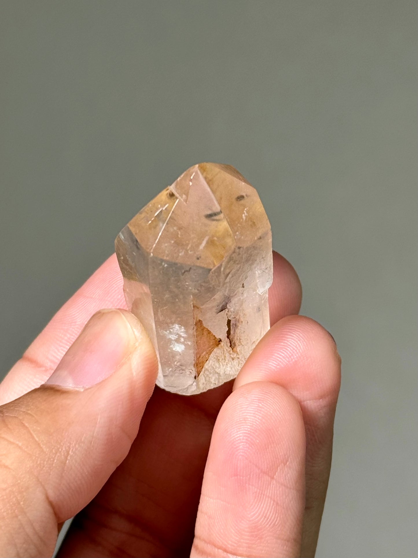 Semi-Polished Himalayan Quartz with Rutile