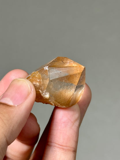 Semi-Polished Himalayan Quartz with Rutile