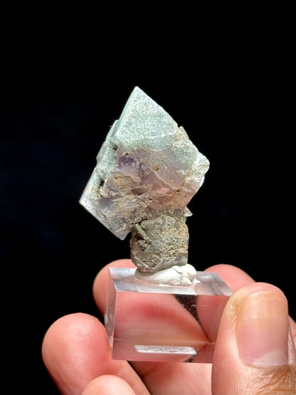 Fluorite on Smoky Quartz