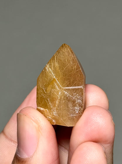 Semi-Polished Himalayan Quartz with Rutile