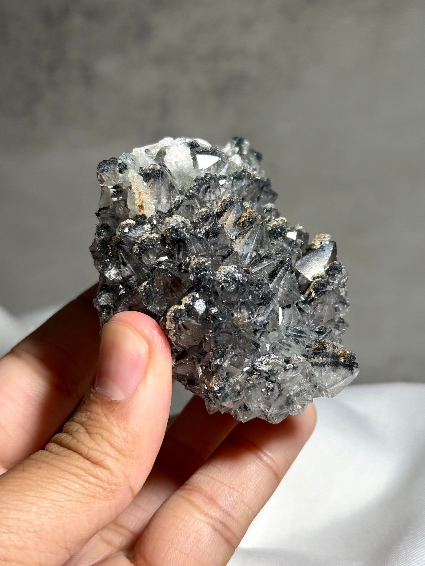 Quartz with Goethite & Calcite