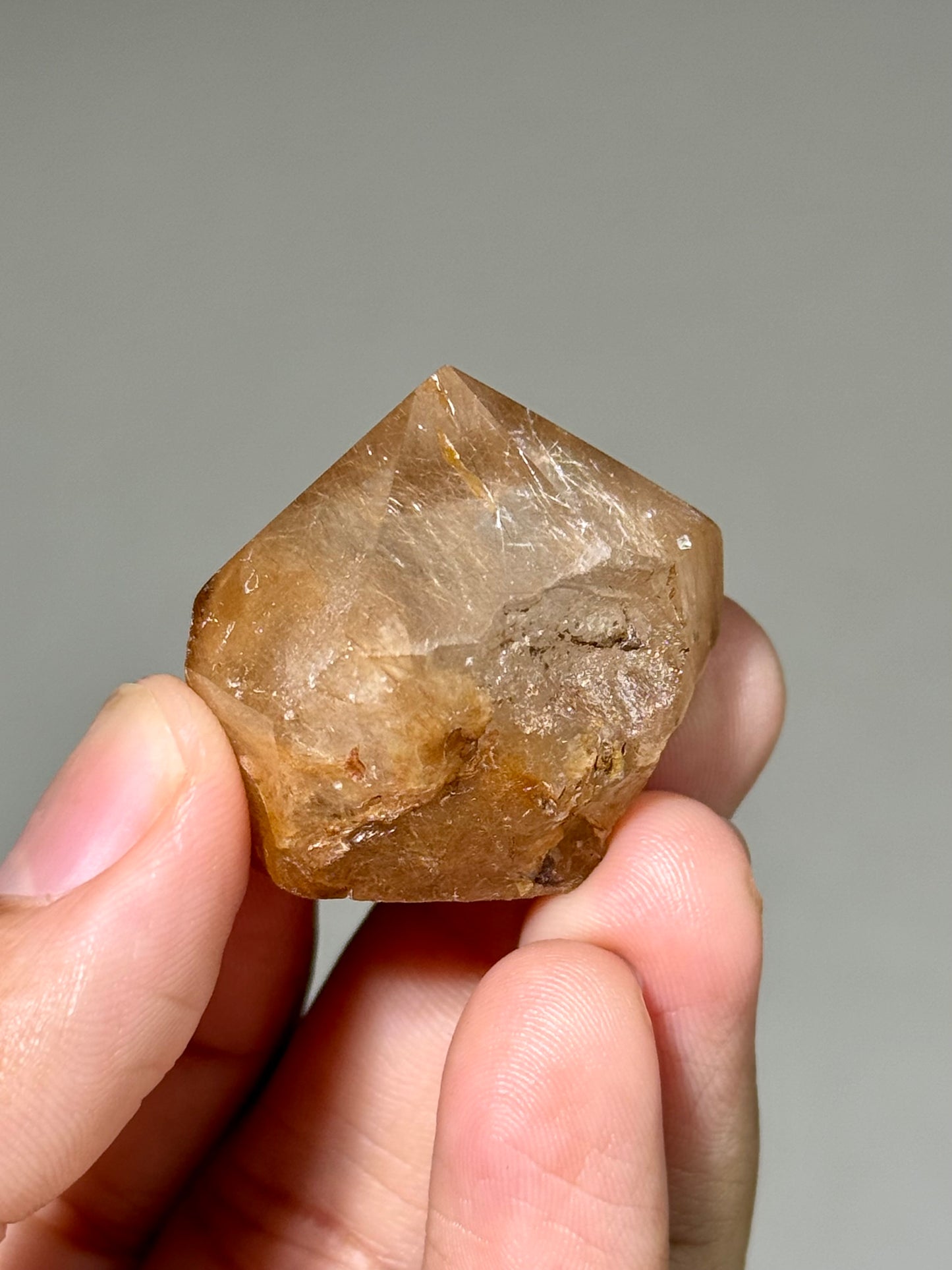 Semi-Polished Himalayan Quartz with Rutile