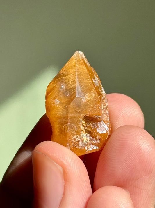 Semi-Polished Himalayan Quartz with Rutile
