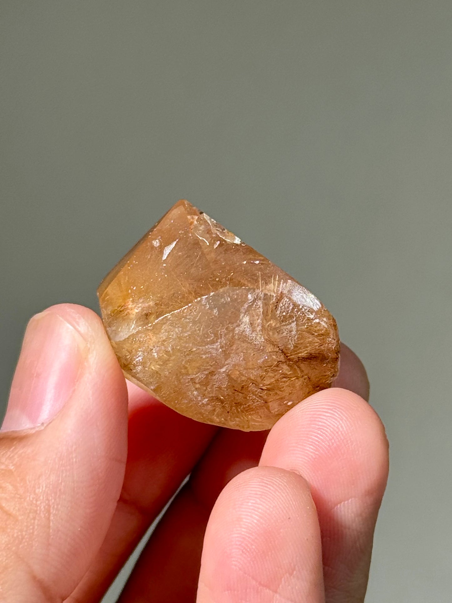 Semi-Polished Himalayan Quartz with Rutile