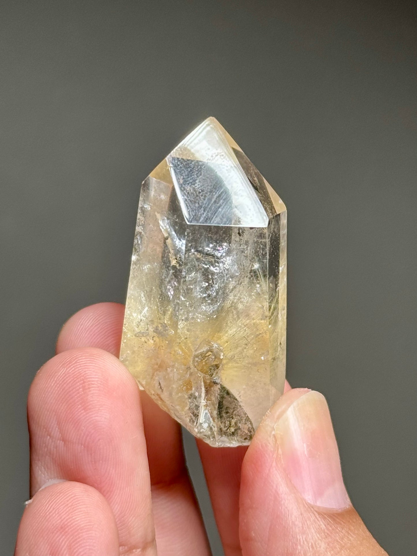 Rutile in Quartz (Polished)
