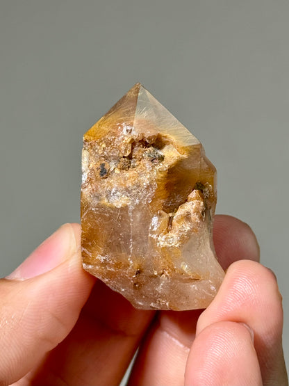 Semi-Polished Himalayan Quartz with Rutile