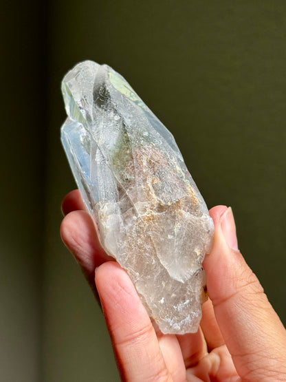 Byssolite & Rutile in Quartz
