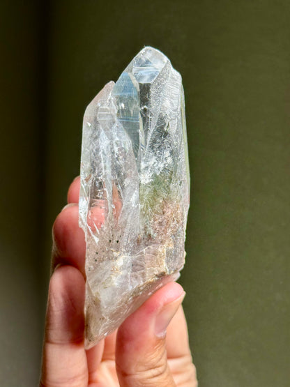 Byssolite & Rutile in Quartz
