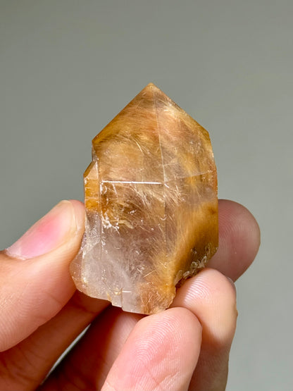 Semi-Polished Himalayan Quartz with Rutile