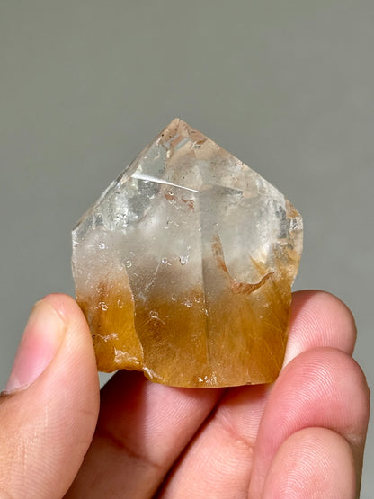 Semi-Polished Himalayan Quartz with Rutile