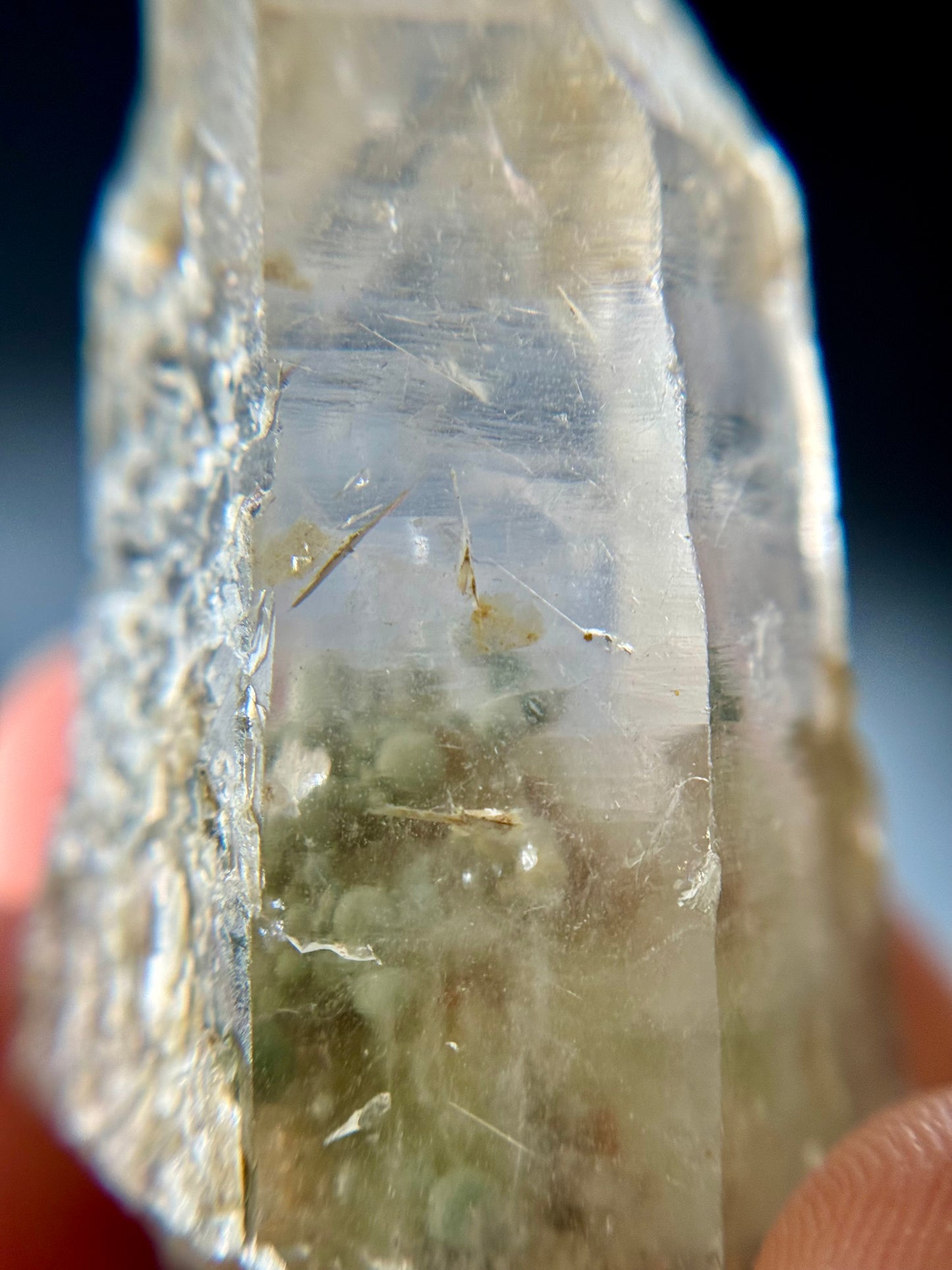 Cookite & Tremolite in Quartz