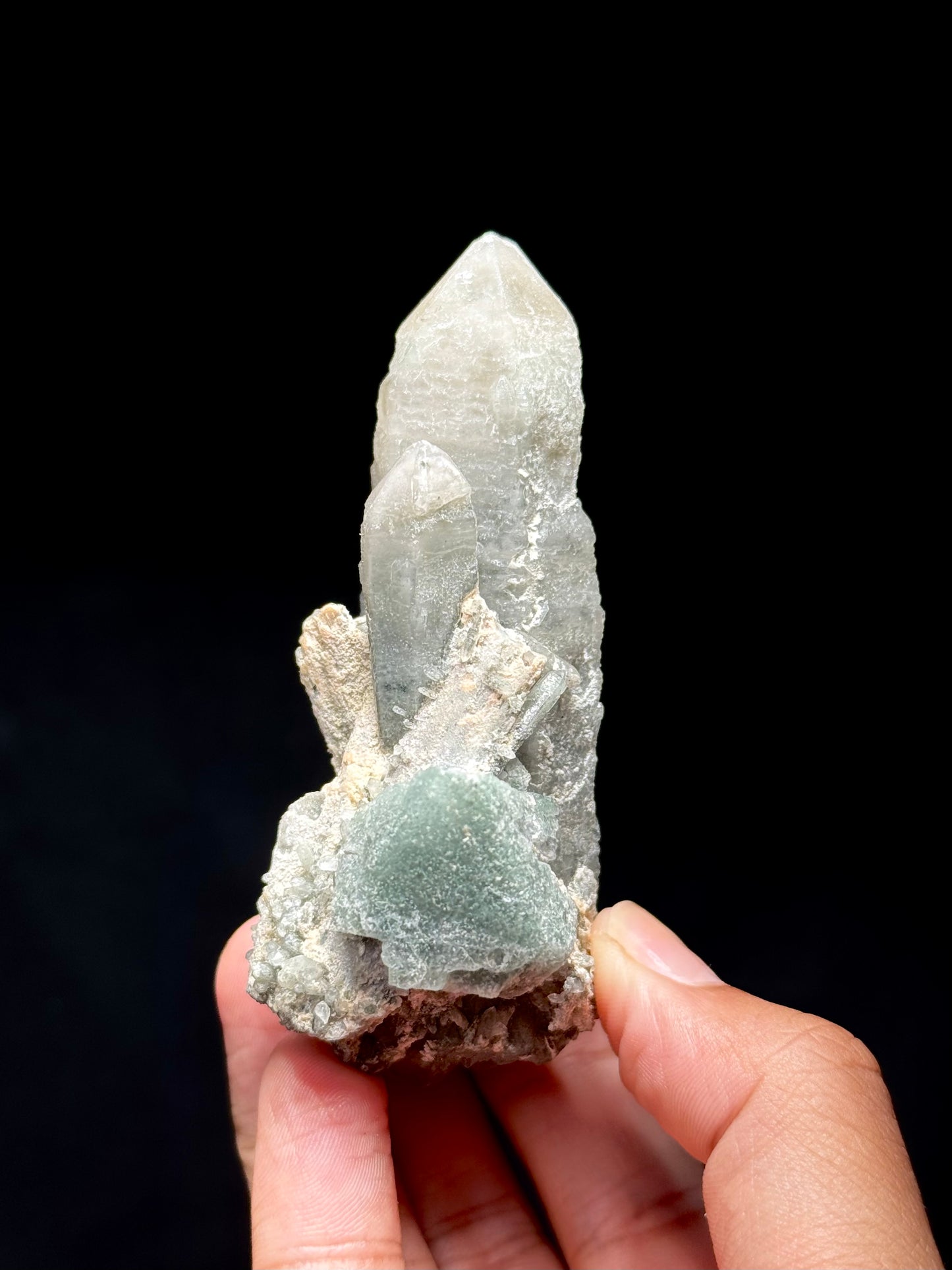 Fluorite on Quartz