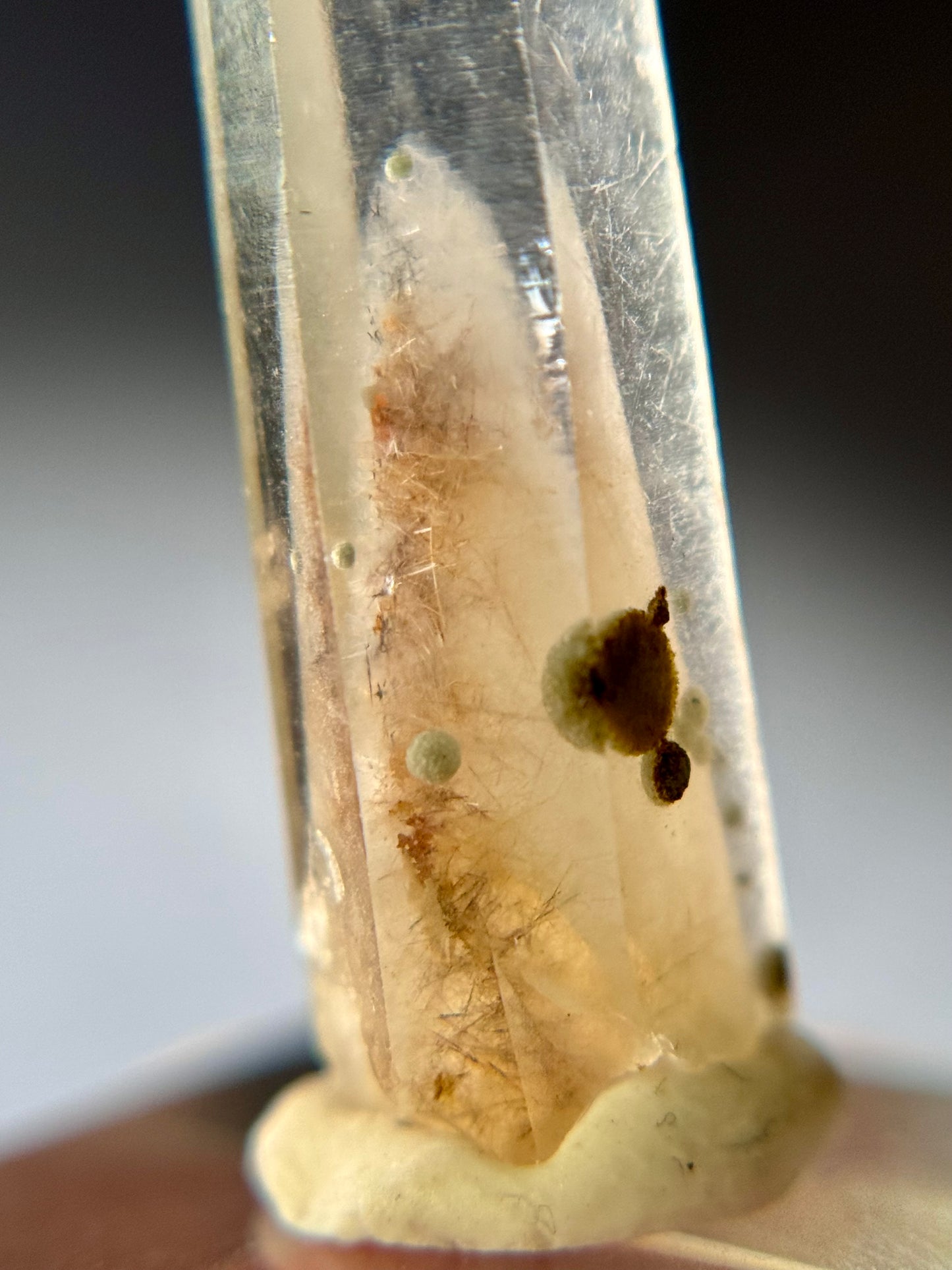 Cookite & Tremolite in Quartz