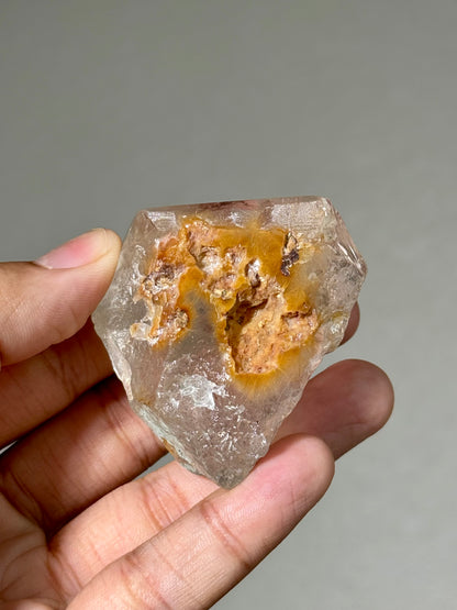 Semi-Polished Himalayan Quartz with Rutile
