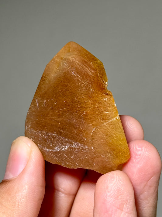 Semi-Polished Himalayan Quartz with Rutile